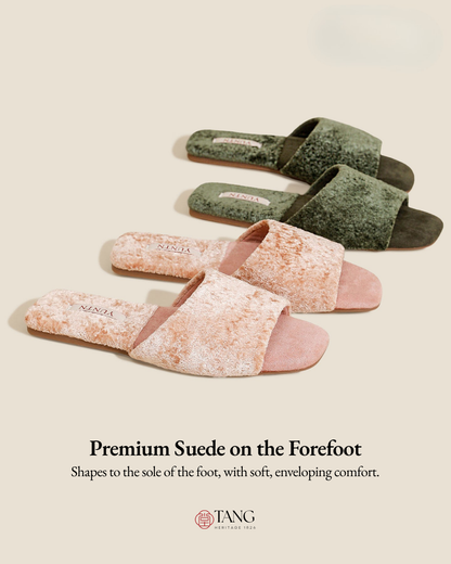 Snow Jewel Crystal Velvet House Indoor Slipper