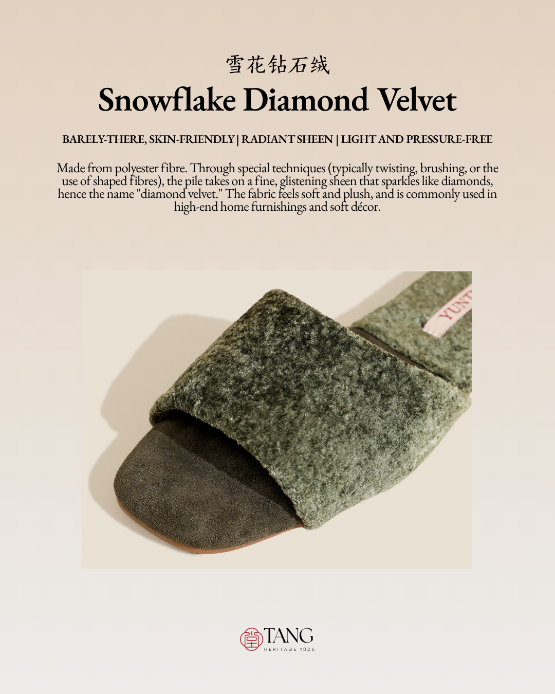 Snow Jewel Crystal Velvet House Indoor Slipper