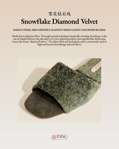 Snow Jewel Crystal Velvet House Indoor Slipper