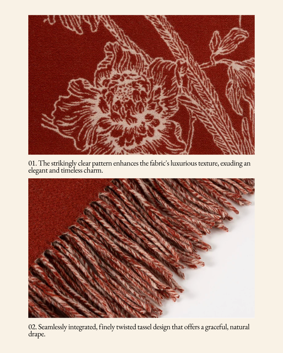 Spring Radiance Floral Reversible Wool Scarf / Shawl