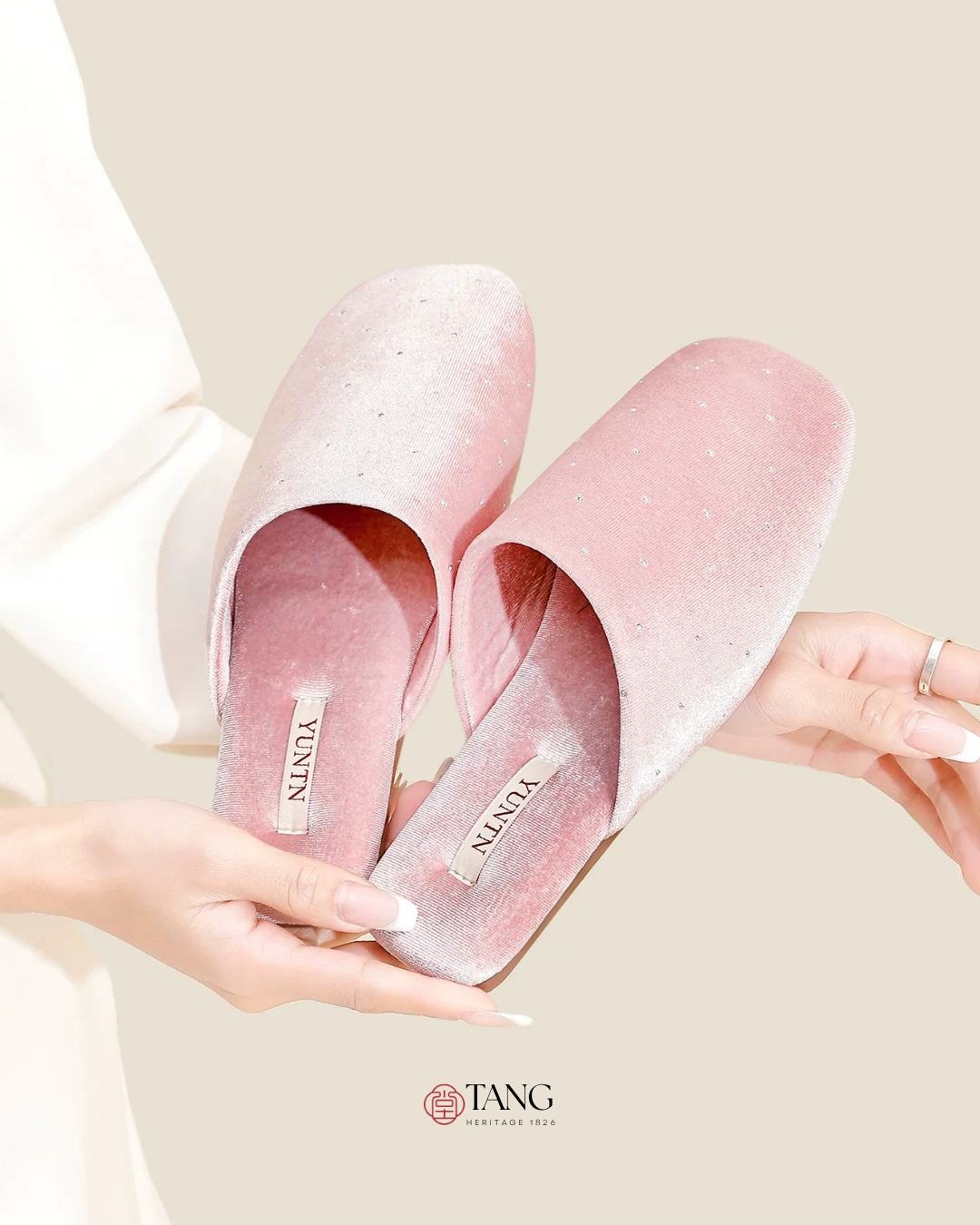 Stardust Velvet Rhinestone Women Indoor Slipper