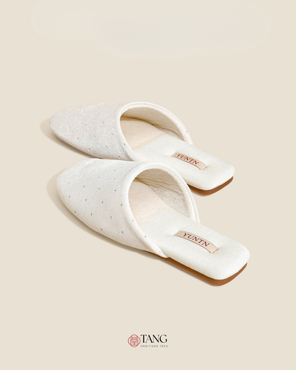 Stardust Velvet Rhinestone Women Indoor Slipper