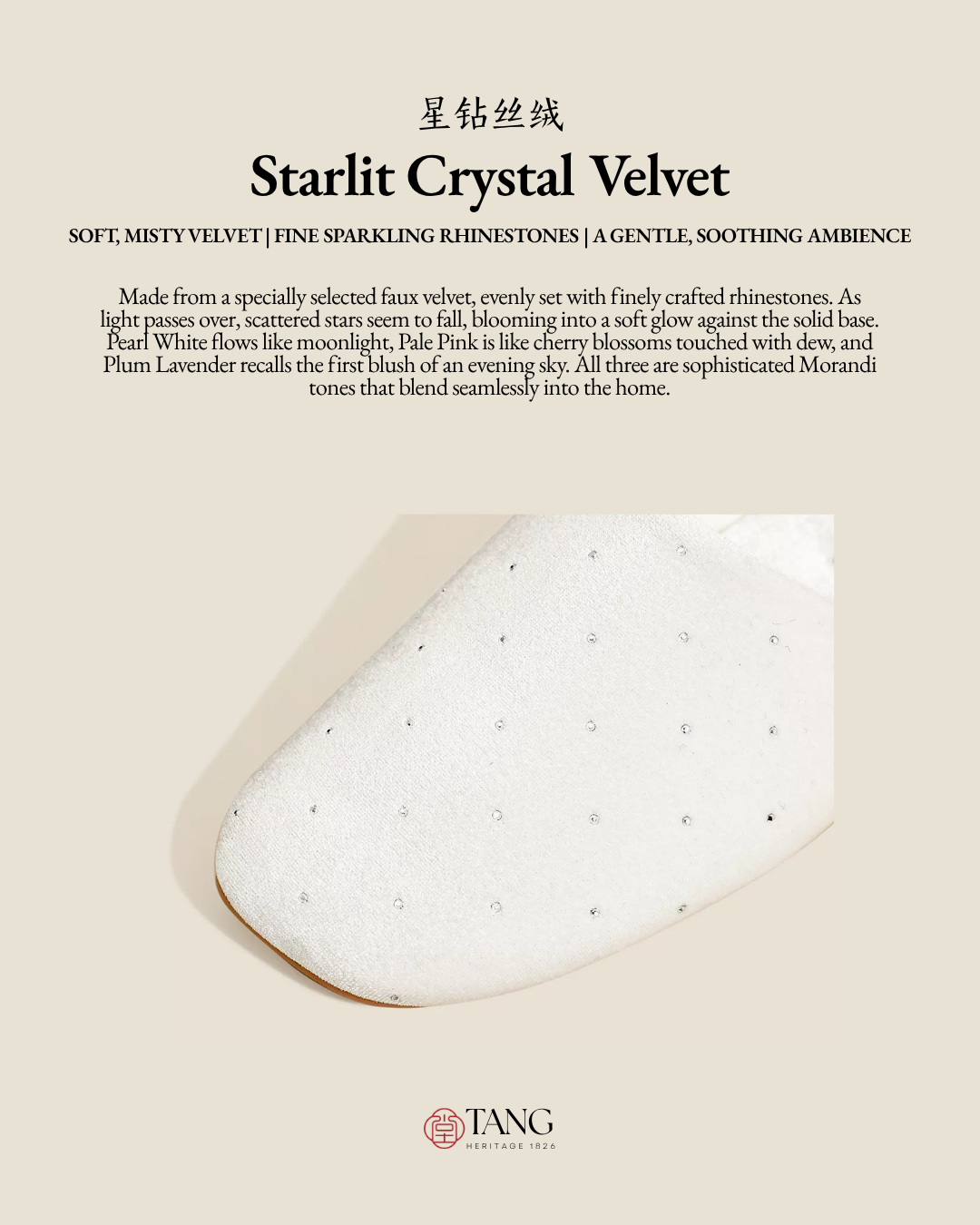 Stardust Velvet Rhinestone Women Indoor Slipper