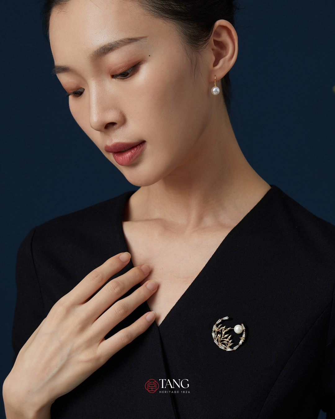 Moonlit Bamboo Brooch
