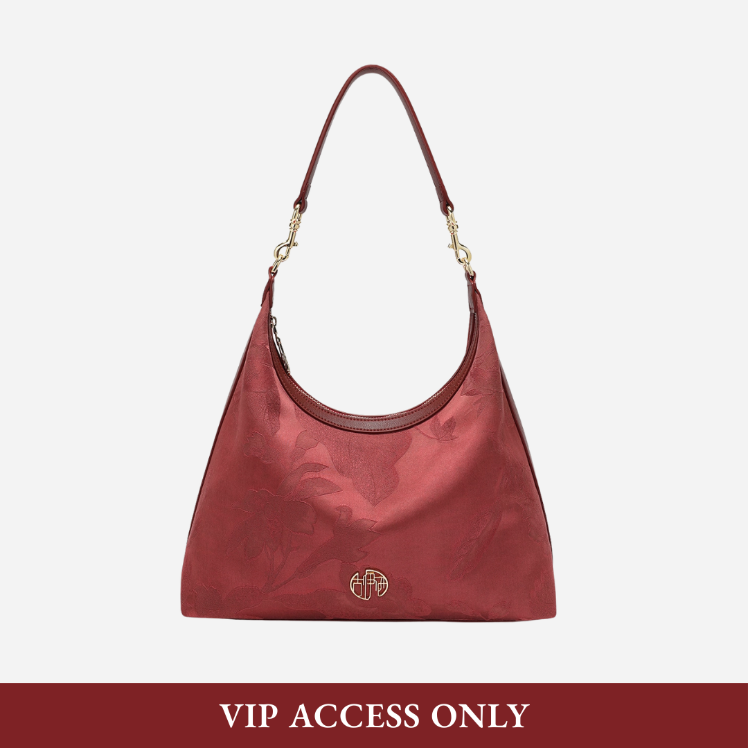 Tang Imperial 25 Cloud Silk Peony Hobo Bag
