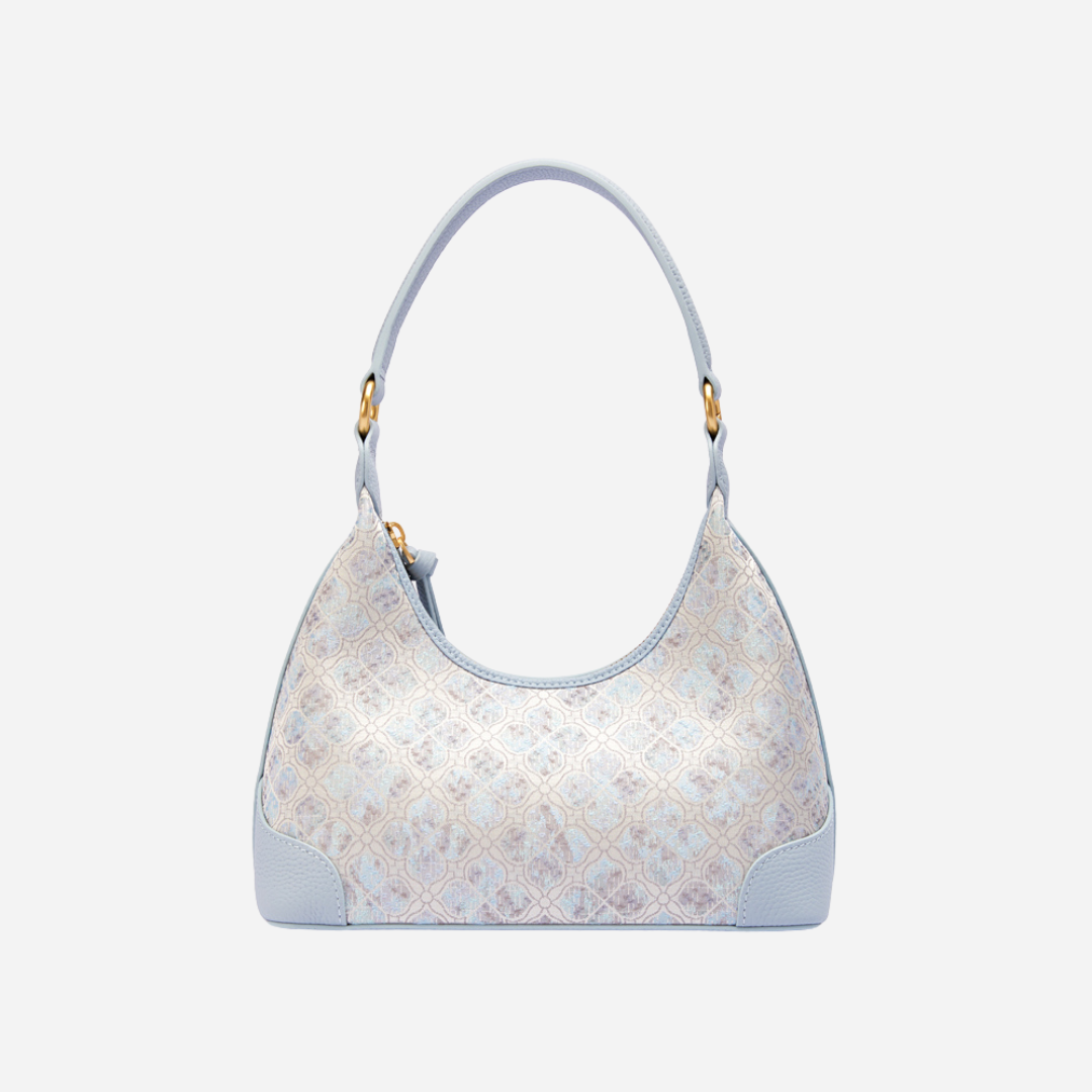 Tang Red 24 Silk Persimmon Brocade Shoulder Bag