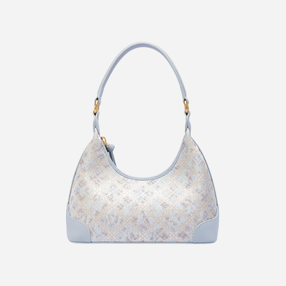 Tang Red 24 Silk Persimmon Brocade Shoulder Bag