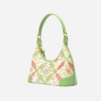 Tang Red 24 Silk Persimmon Brocade Shoulder Bag