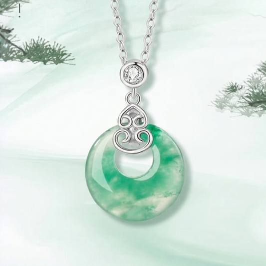 Mountain Mist African Jade Gourd Necklace