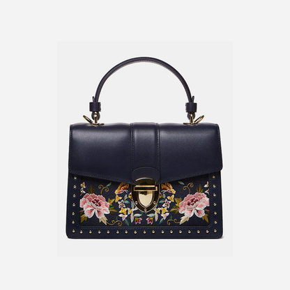 Tang Red 22 Embroidered Peony Garden Crossbody Bag