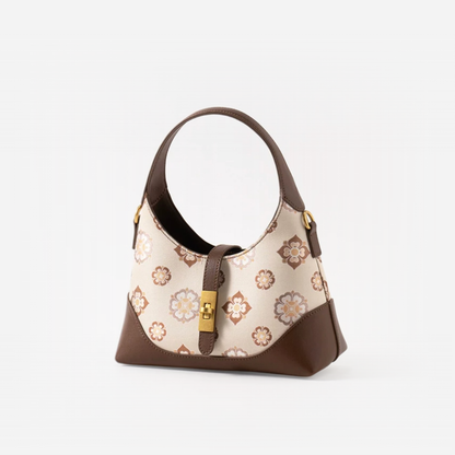 Tang Red 24 Baoxiang Flower Song Brocade Shoulder Bag