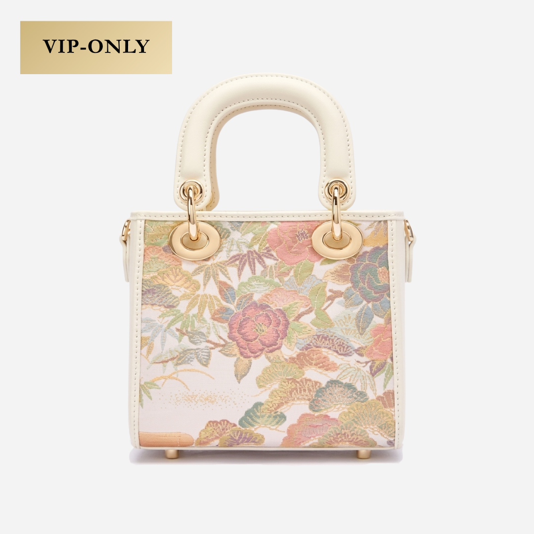 Tang Red 17 Embroidered Peony Florals Brocade Bag (VIP Only)