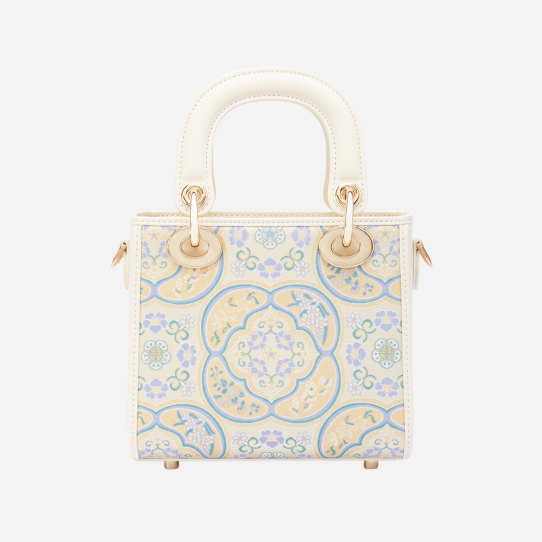 Tang Red 17 Four Friends of Flowers Song Brocade Bag