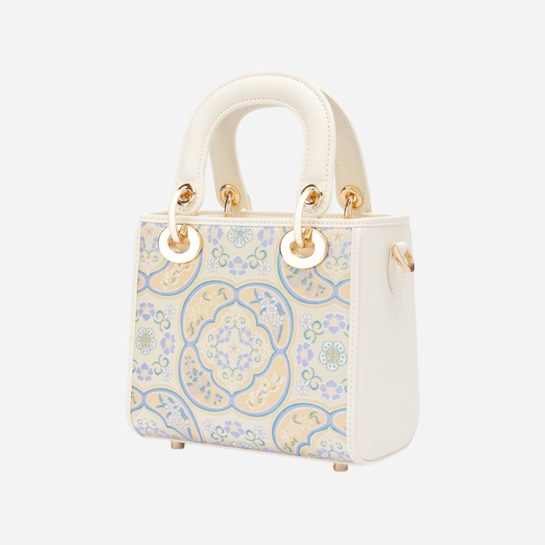 Tang Red 17 Four Friends of Flowers Song Brocade Bag