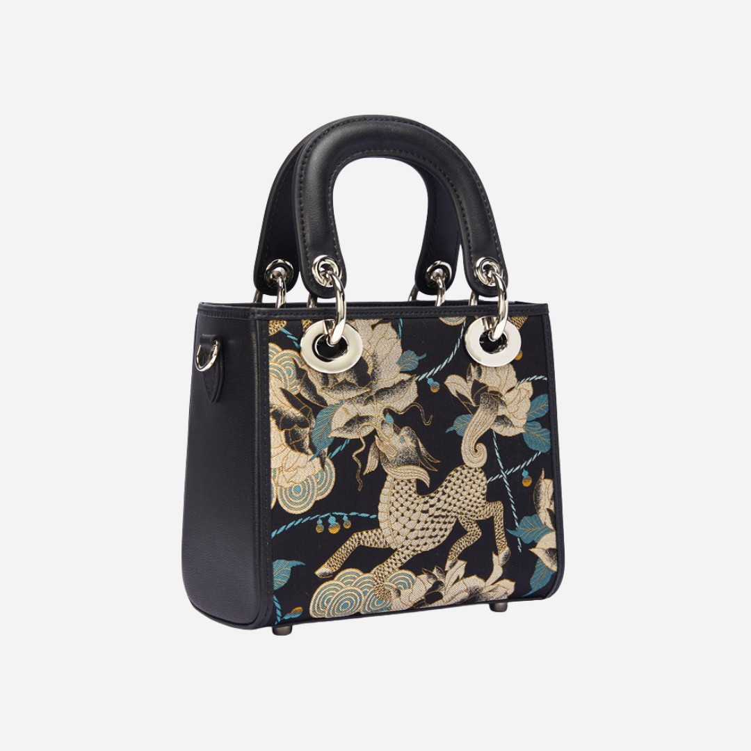 Tang Red 17 Gilt Qilin Peony Song Brocade Bag