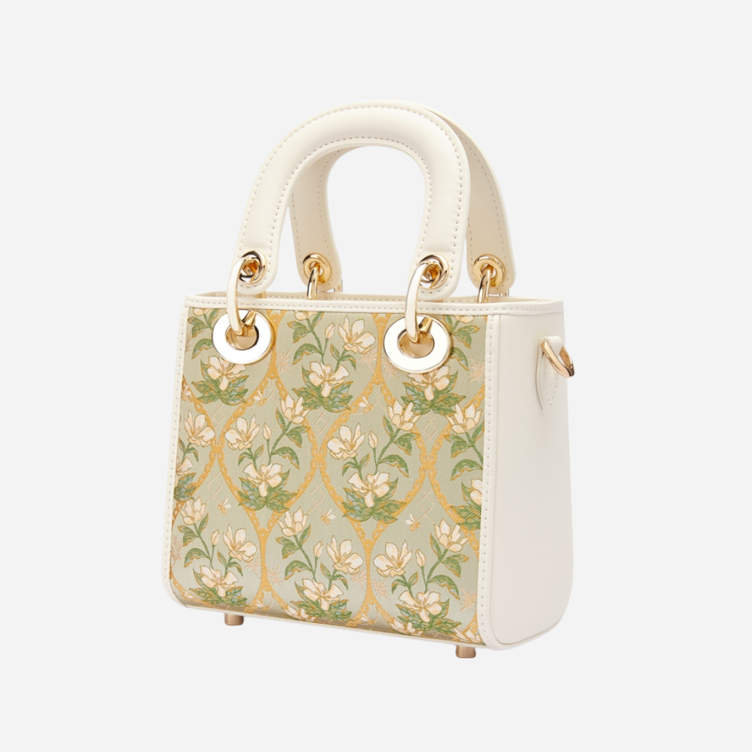 Tang Red 17 Magnolia Shadow Yun Brocade Bag