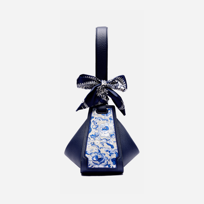 Tang Red 26 Embroidered Qinghua Porcelain Bag — Ivory Porcelain