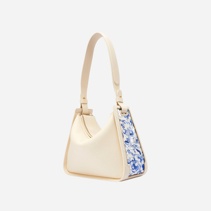 Tang Red 26 Embroidered Qinghua Porcelain Bag — Ivory Porcelain
