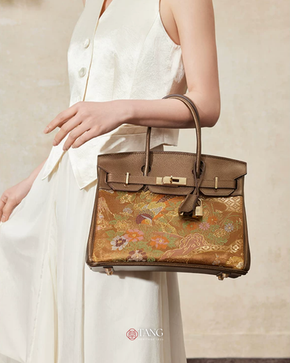 Tang Gold 30 Mandarin Duck Nishijin-ori Brocade Tote