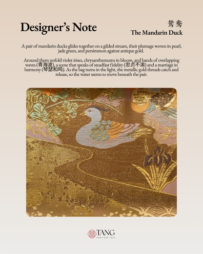 Tang Gold 30 Mandarin Duck Nishijin-ori Brocade Tote