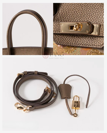 Tang Gold 30 Mandarin Duck Nishijin-ori Brocade Tote