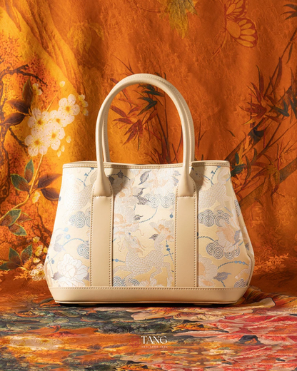 Tang Gold 30 Qilin Peony Song Brocade Tote