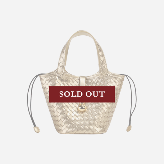 Tang Gold 25 Woven Bucket Bag