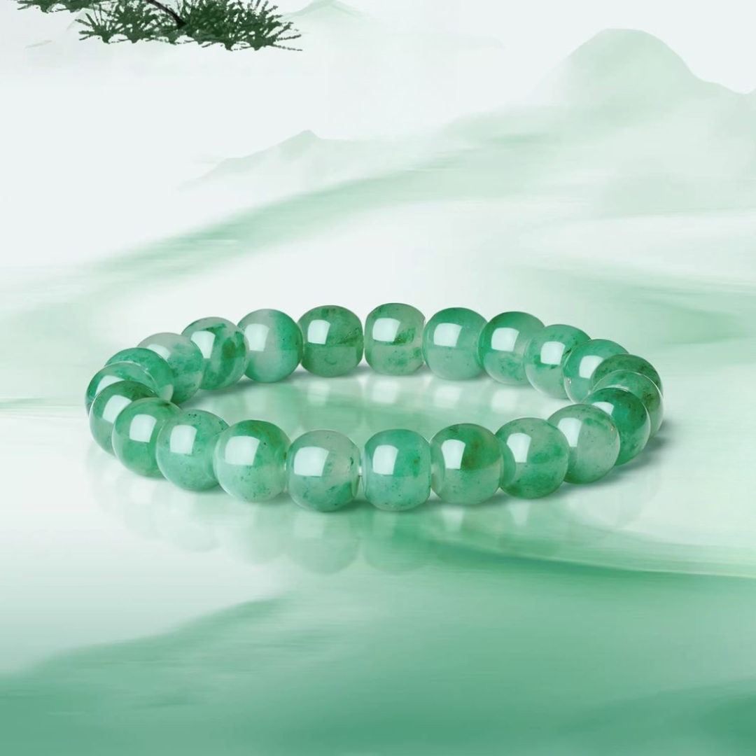 Mountain Mist African Jade Beaded Bracelet