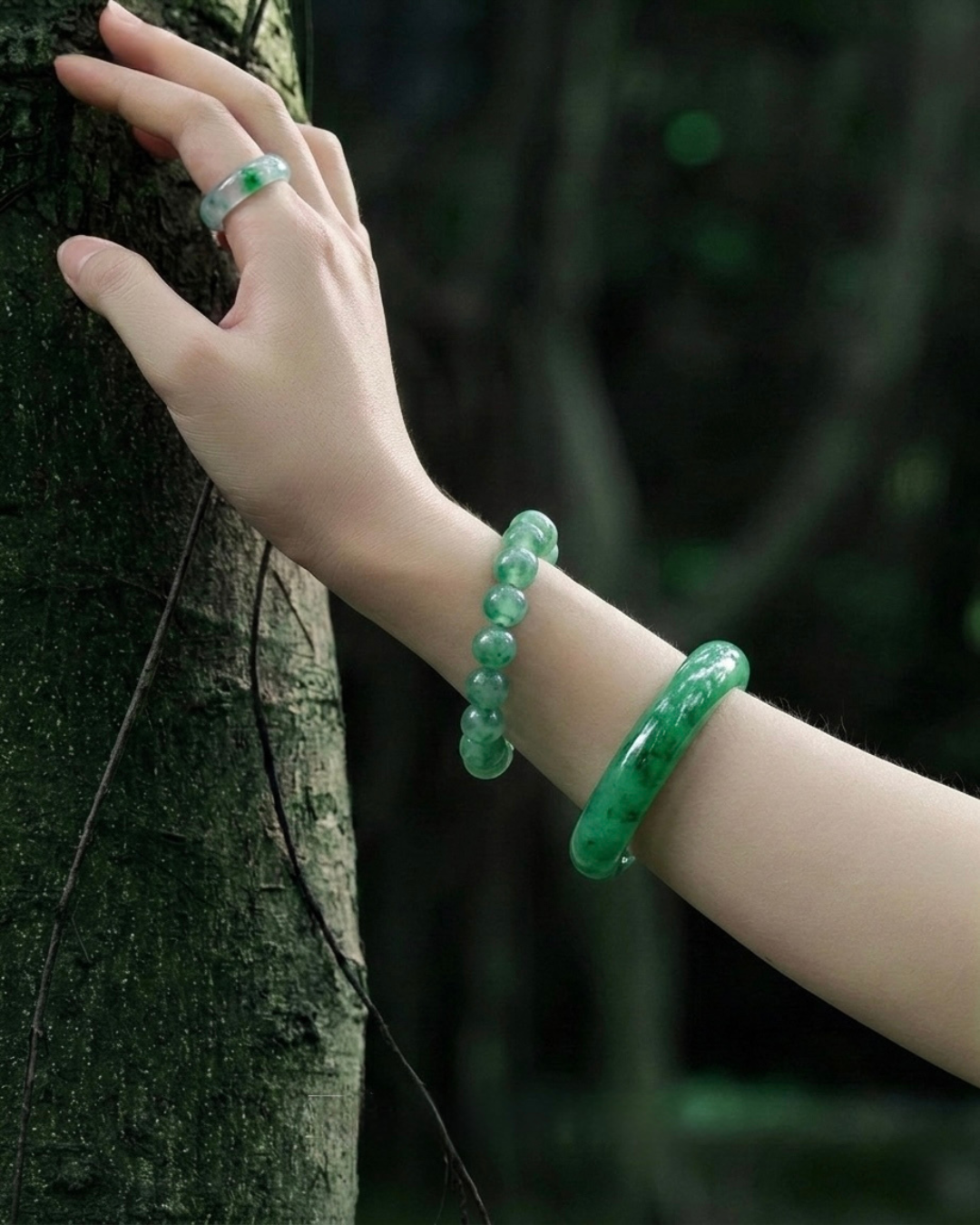 Mountain Mist African Jade Ring