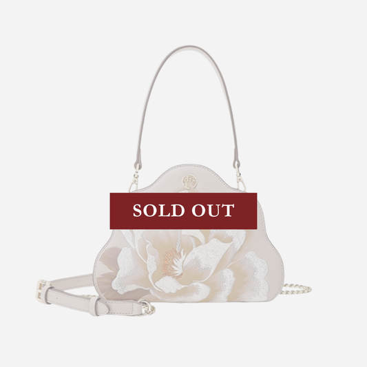 Tang Imperial 25 Embroidered Peony Bloom Shoulder Bag