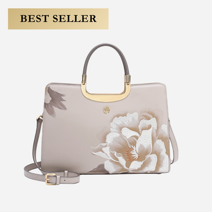 Tang Imperial 28 Embroidered Peony Bloom Tote