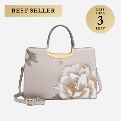 Tang Imperial 28 Embroidered Peony Bloom Tote