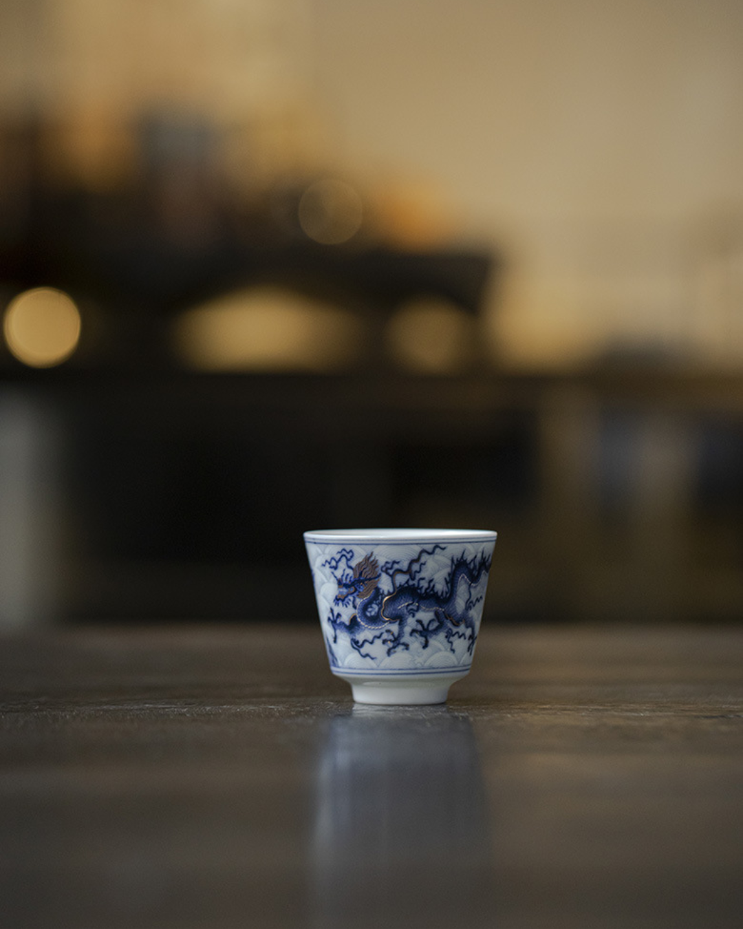 Qing Hua Dragon Sancai Tea Set