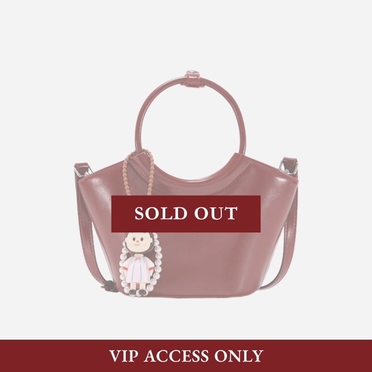 Tang Red 25 Glazed Scarlet Bucket Bag