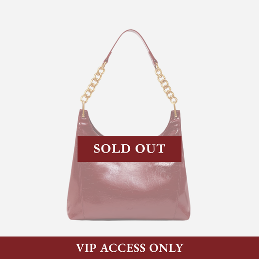 Tang Red 29 Glazed Scarlet Hobo Bag