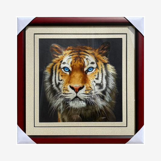 Su Embroidery Framed Wall Painting Art | Tiger Portrait