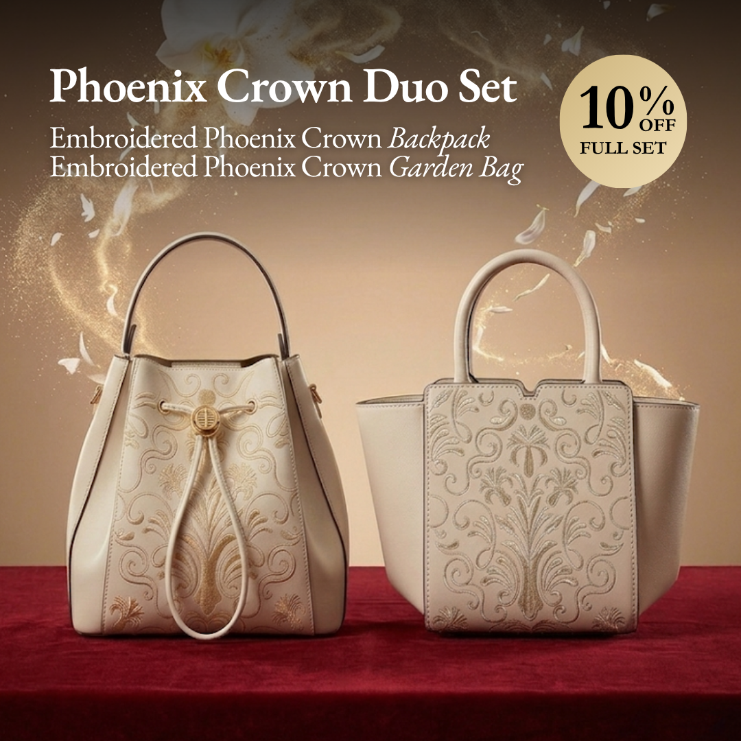 Tang Red 22 Embroidered Phoenix Crown Backpack