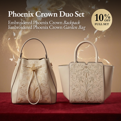 Tang Red 22 Embroidered Phoenix Crown Backpack