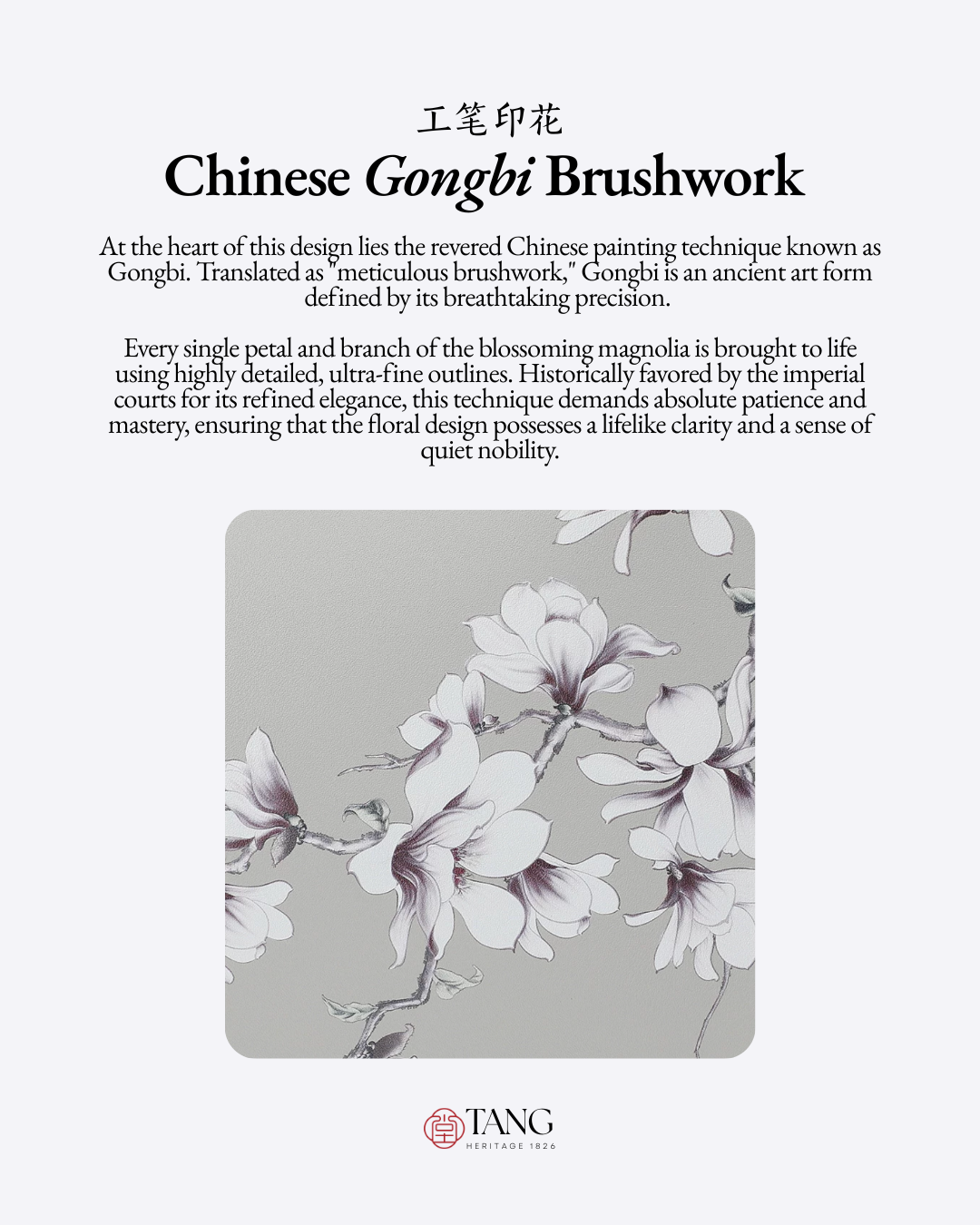 Tang Imperial 32 Ink Magnolia Clutch