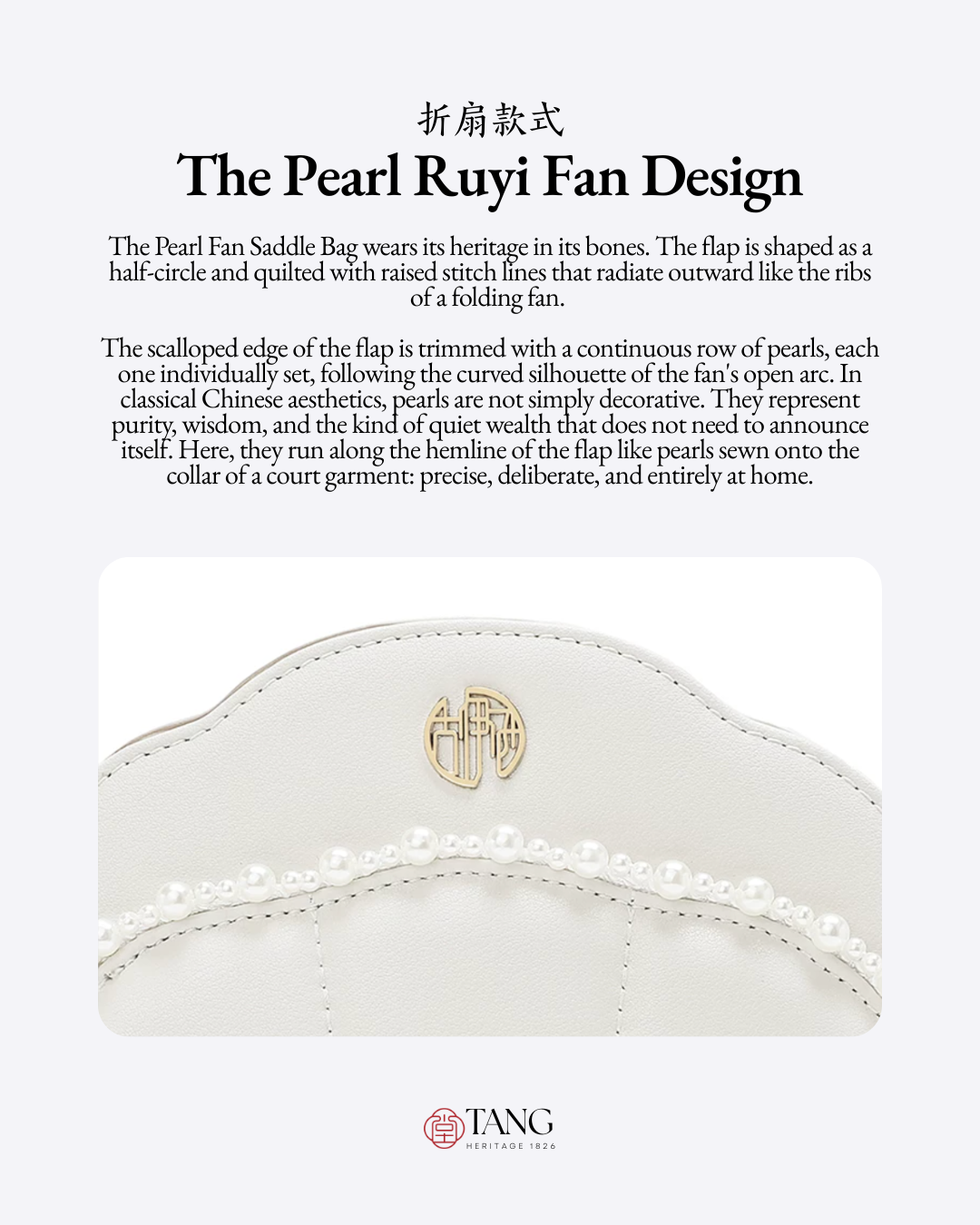 Tang Imperial 25 Pearl Fan Shoulder Bag
