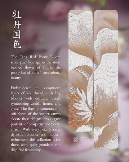 Tang Imperial 34 Embroidered Peony Bloom Tote