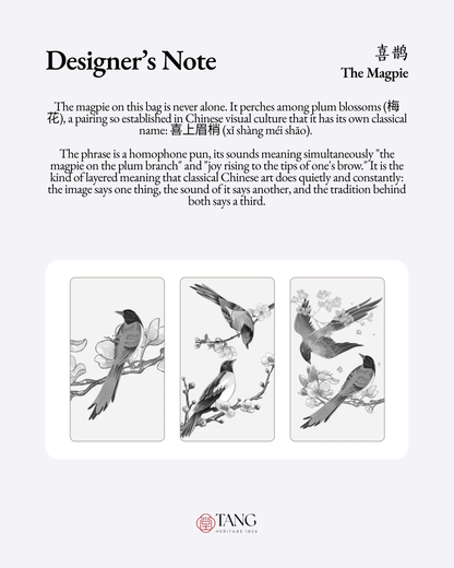 Tang Imperial 28 Ink Magpie Clutch