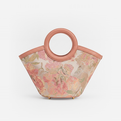 Tang Red 20 Blooming Peony Song Brocade Bag