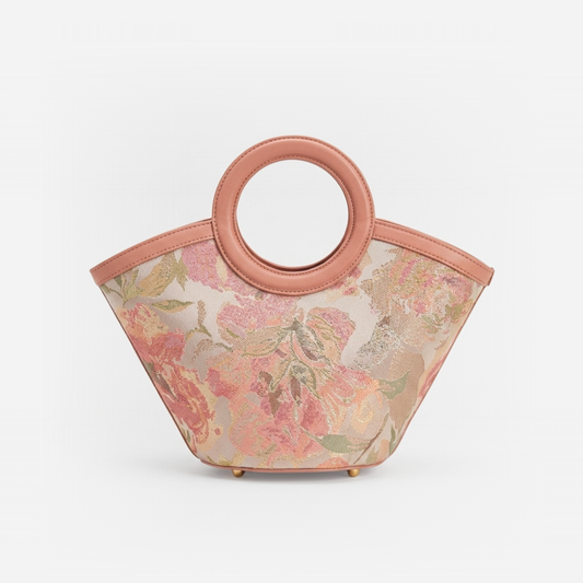 Tang Red 20 Blooming Peony Song Brocade Bag