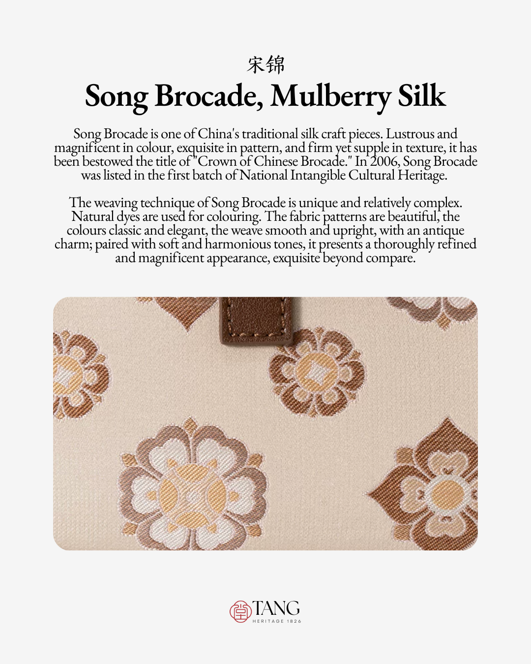 Tang Red 24 Baoxiang Flower Song Brocade Shoulder Bag