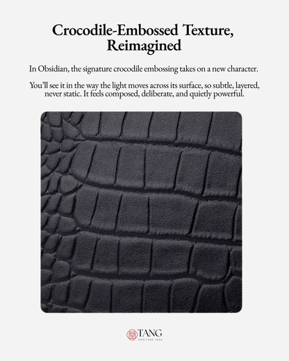Tang Red 27 Obsidian Crocodile-Embossed Tote