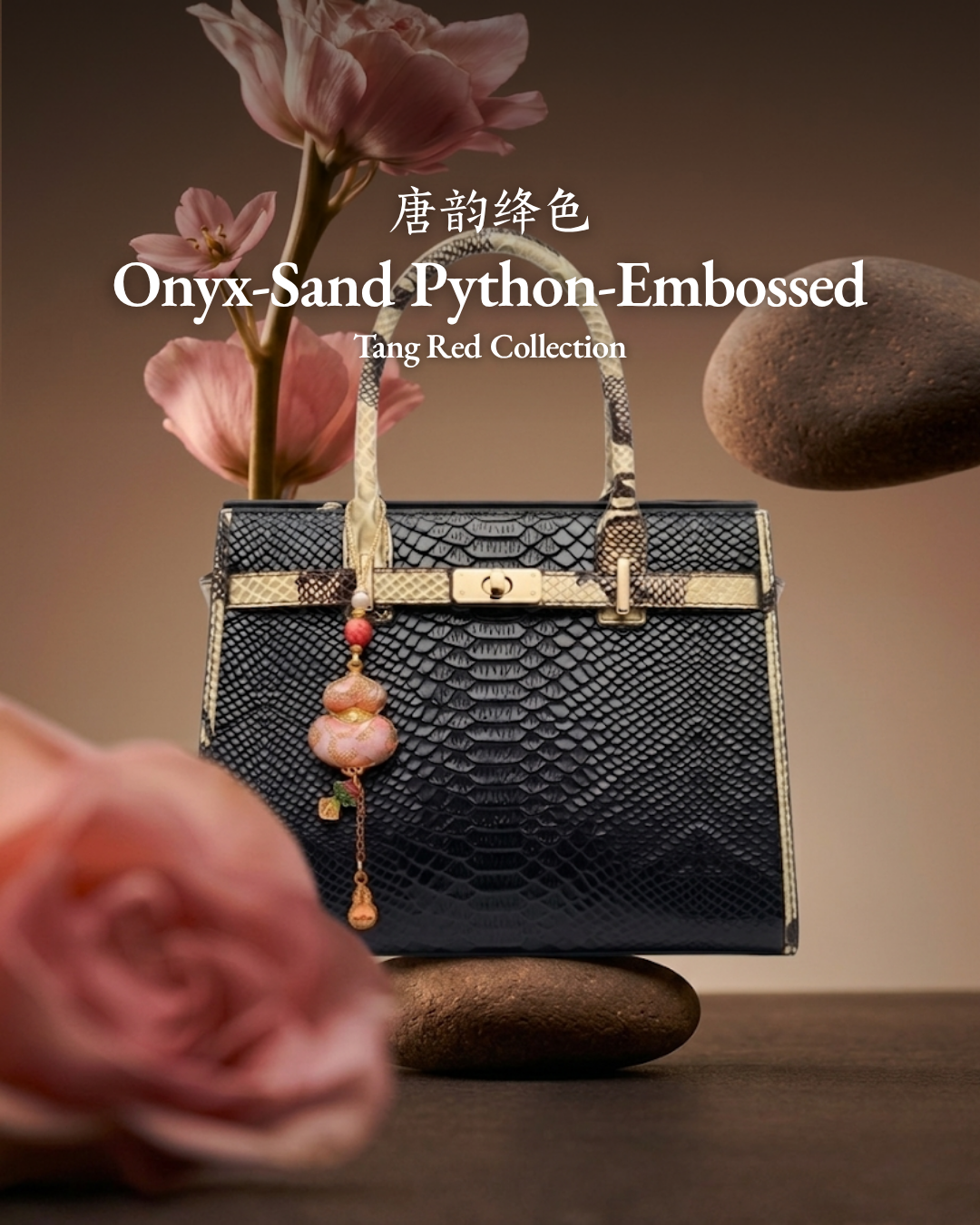 Tang Red 27 Scarlet Crocodile-Embossed Tote