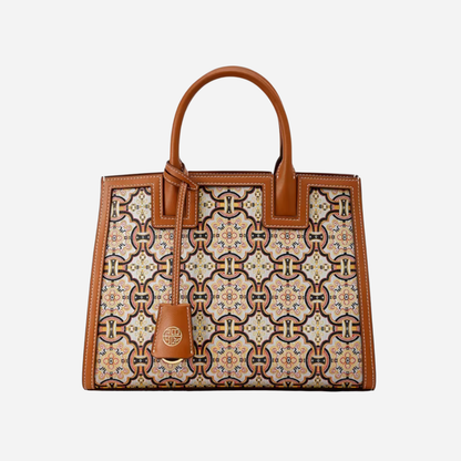 Tang Red 27 Ruyi Peony Song Brocade Tote