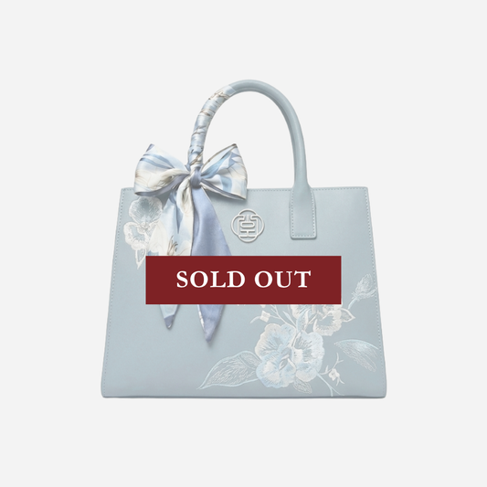 Tang Red 28 Embroidered Orchid Jade Tote