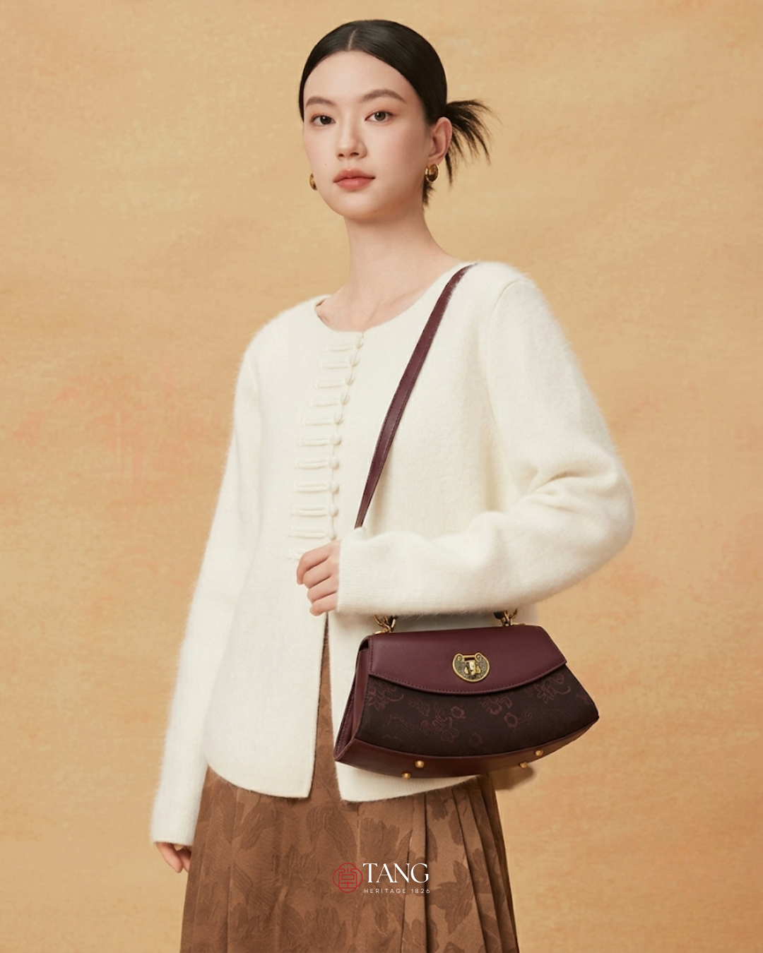 Tang Imperial 25 Cloud Silk Peony Clutch